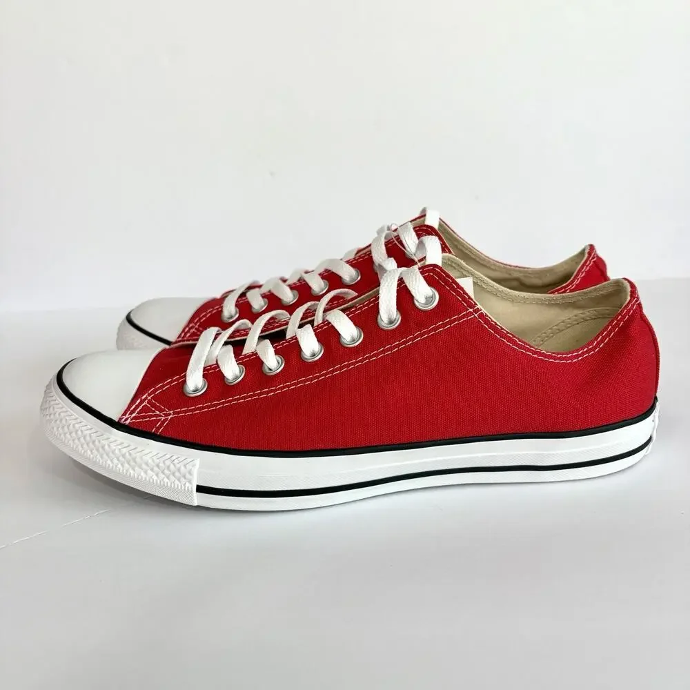 Converse All Star Chuck Taylor Shoes Ox Canvas Low Top Red Men's Size 10.5 M9696